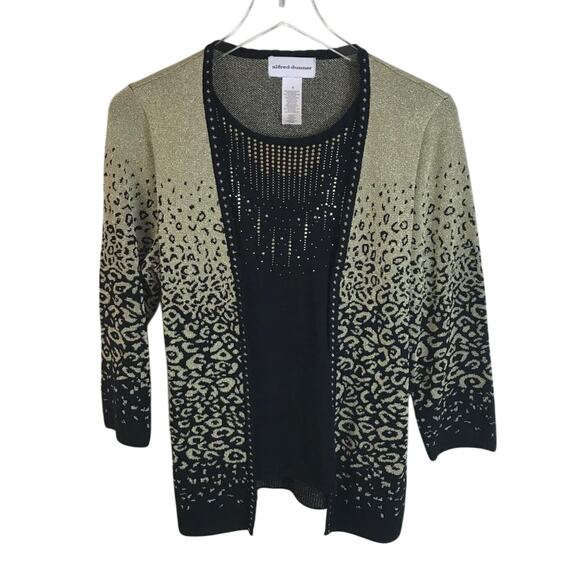 Alfred Dunner Layered-Look Cardigan Size Small - Picture 1 of 9